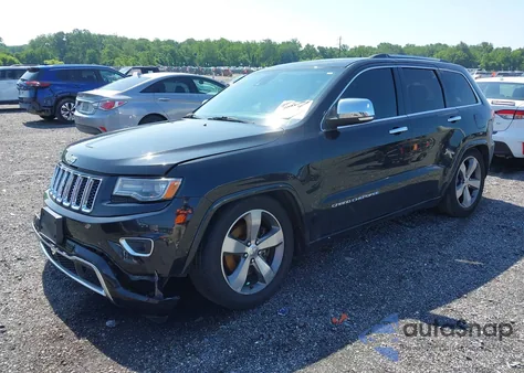 2014 Jeep Grand Cherokee Overland z USA, uszkodzony, nr VIN 1C4RJFCT5EC302709